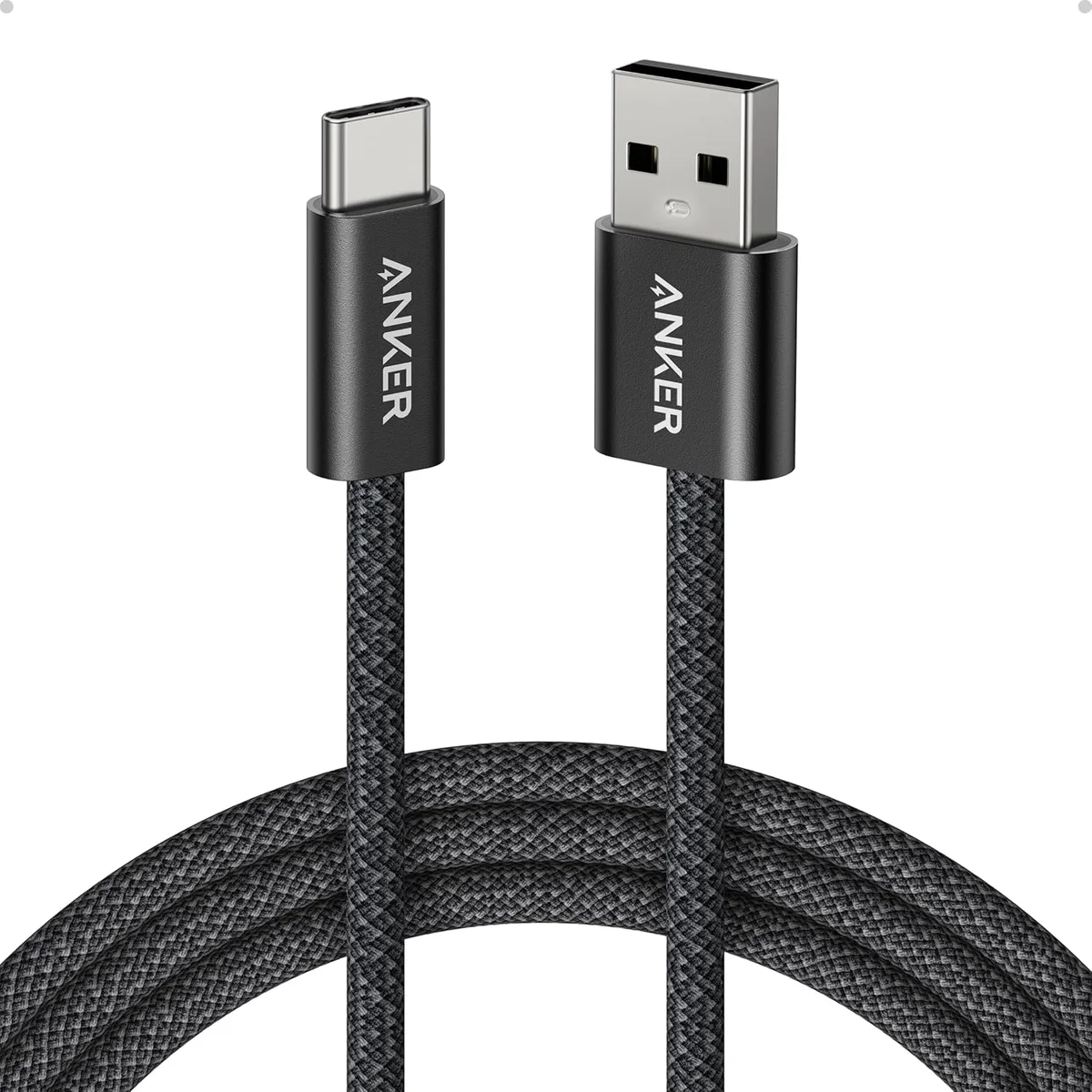 Anker Zolo USB-A to USB-C Cable Braided 6ft 18W Black