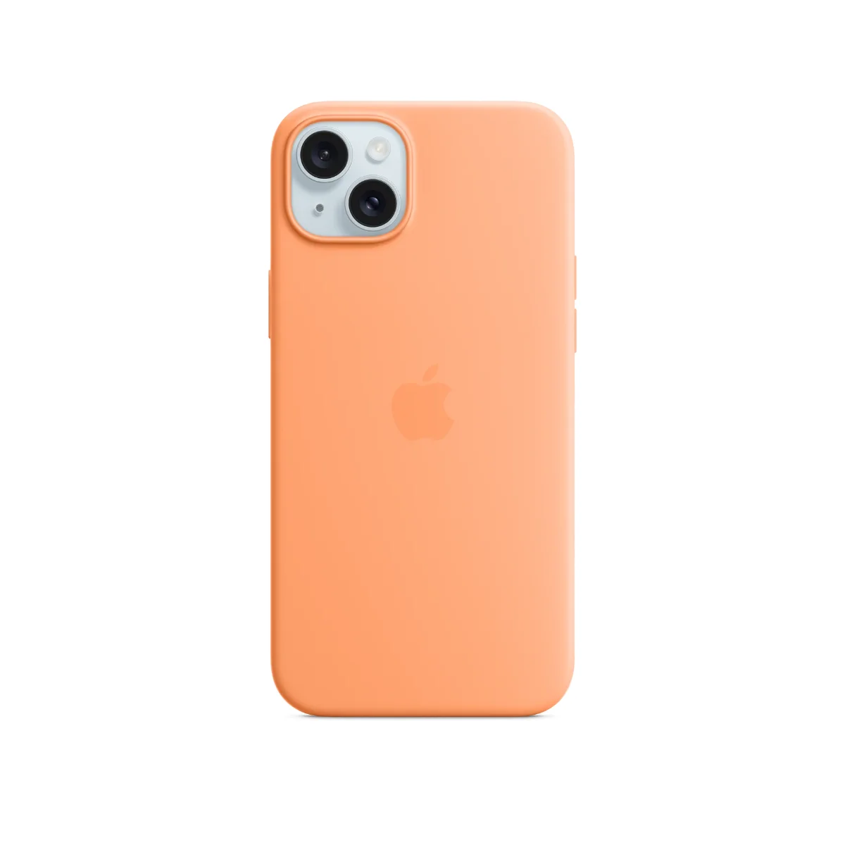 Apple iPhone 15 Plus Silicone Case with MagSafe Orange Sorbet