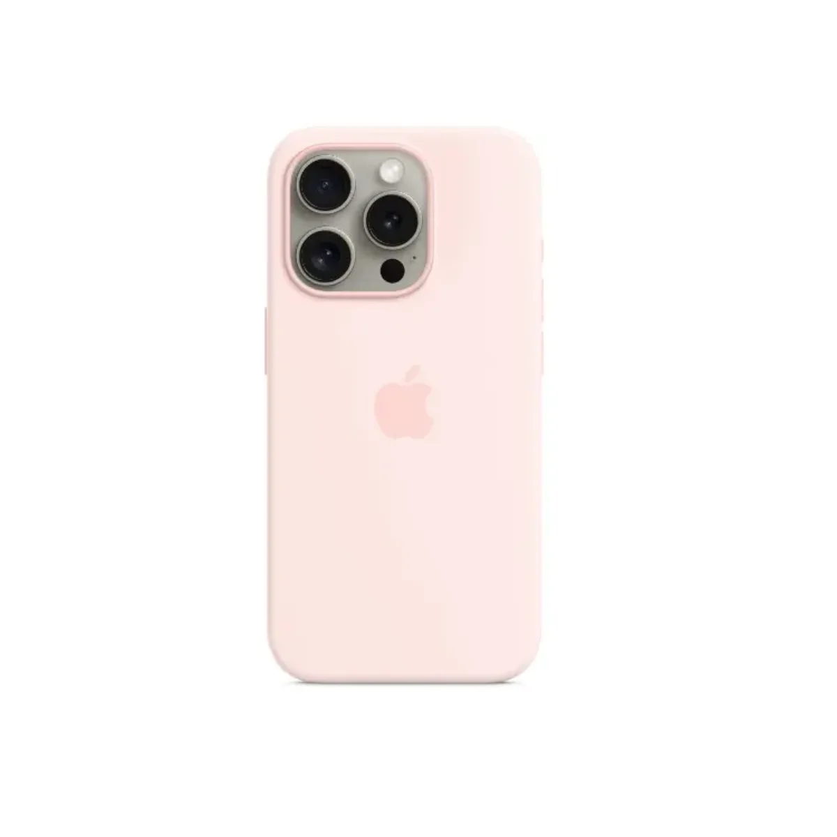 Apple iPhone 15 Pro Silicone Case with MagSafe Light Pink