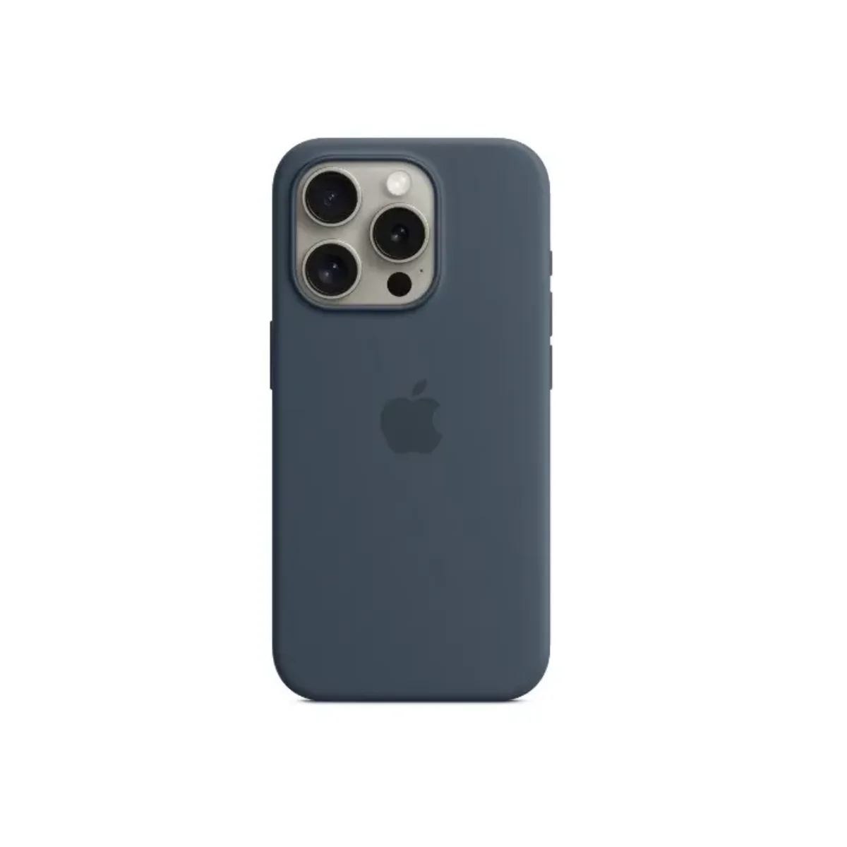 Apple iPhone 15 Pro Silicone Case with MagSafe Storm Blue