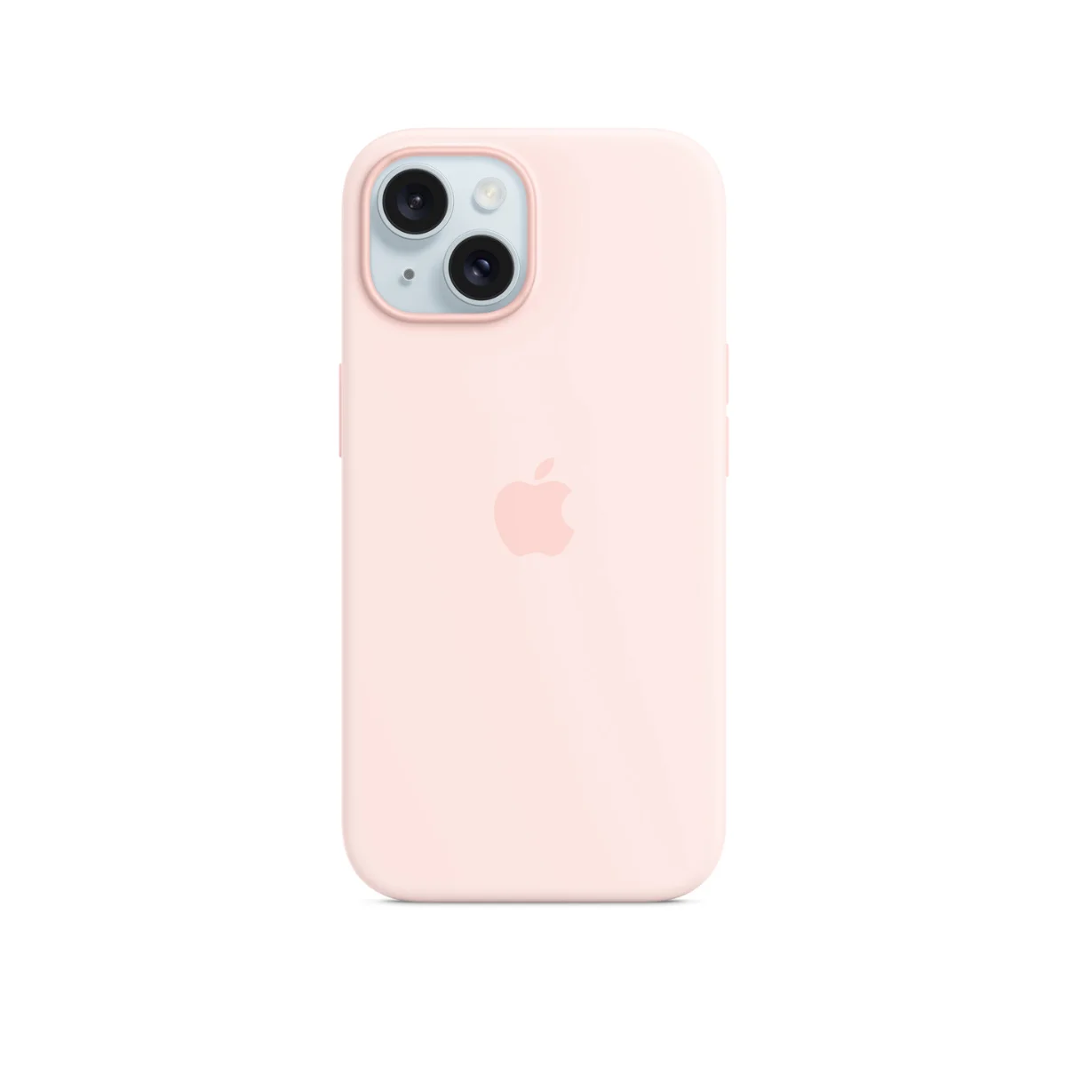 Apple iPhone 15 Silicone Case with MagSafe Light Pink