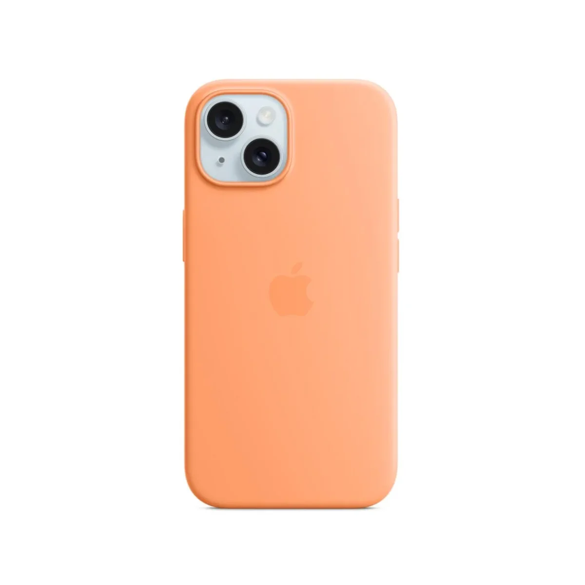 Apple iPhone 15 Silicone Case with MagSafe Orange Sorbet
