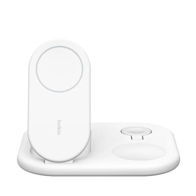 Belkin BoostCharge 3-in-1 Magnetic Foldable Wireless Charger with Qi2 15W White