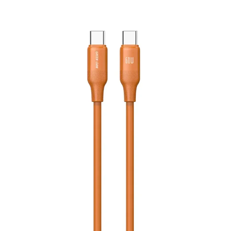 Green Lion 60W Silicone Cable USB-C To USB-C 1M Orange