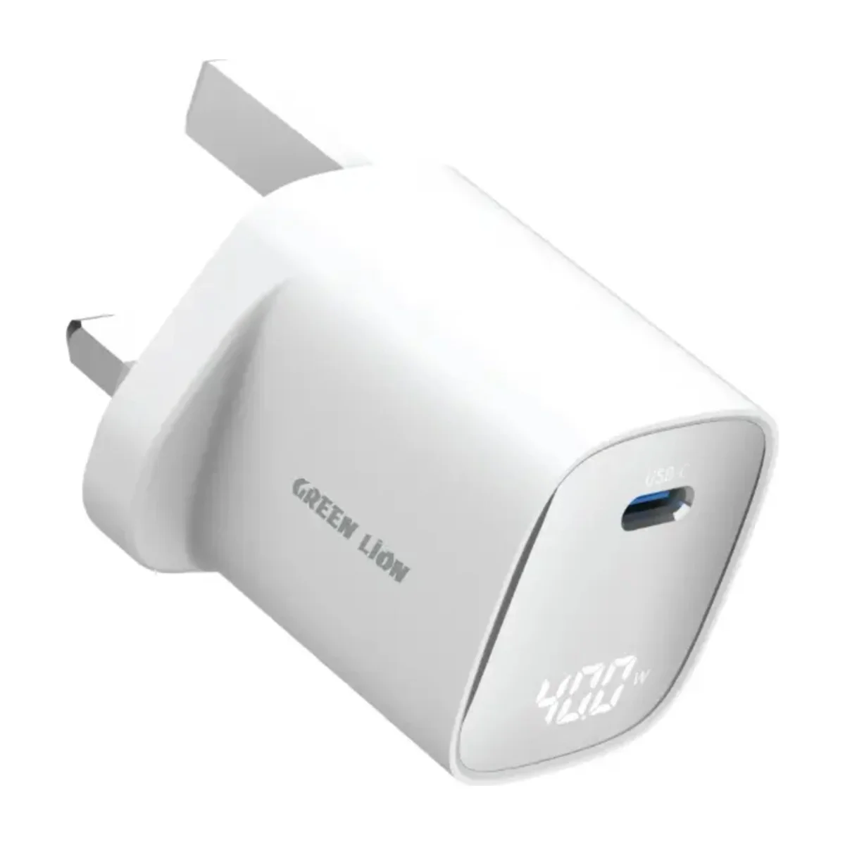 Green Lion AVS SERIES UK Wall Charger GaN 60W White