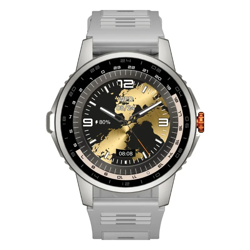 Green Lion Force Smart Watch Titanium Silver