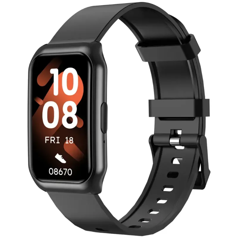 Green Lion Track Fit Smart Watch with Bluetooth Calling 1.45-Inch Display Health Monitoring & IP65 Water Resistance Black