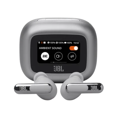 JBL Live Beam 3 True Wireless Adaptive Noise Cancelling Earbuds with Smart Charging Case Silver