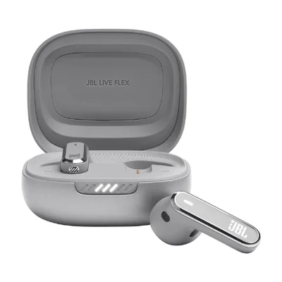 JBL Live Flex True Wireless Adaptive Noise Cancelling Earbuds Silver