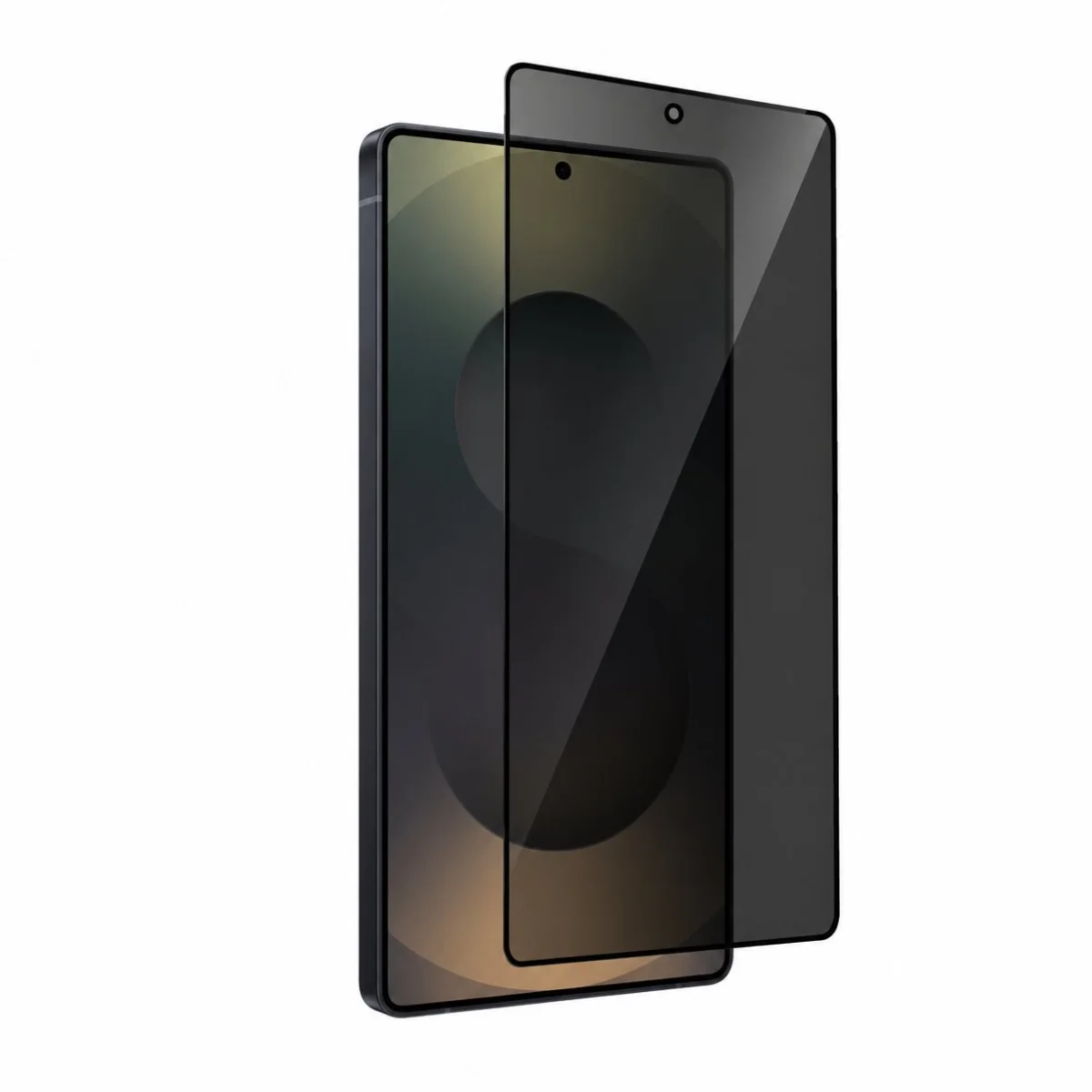 Levelo 2.5D Silk Print High Silicone Aluminum Glass HD Screen Protector for Samsung S25 Ultra Black