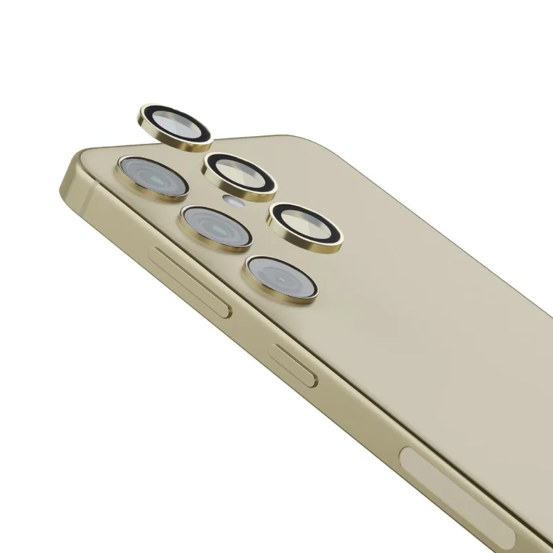 Levelo Lens Protector Lucent Trio for Samsung S24 Plus Titanium Gold