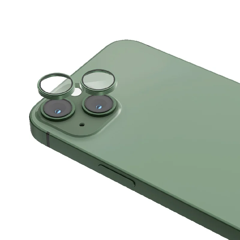 Levelo Lucent Duo 9H Hardness Camera Lens Protector for iPhone 14 Plus Alpine Green