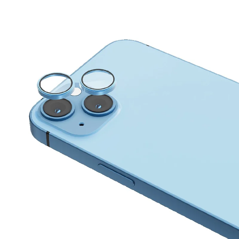 Levelo Lucent Duo 9H Hardness Camera Lens Protector for iPhone 14 Plus Blue