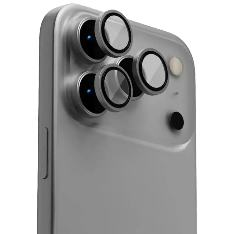 Levelo LucentTrio Lens Protector With 99% Transmittance for iPhone 17 Pro Titanium Grey