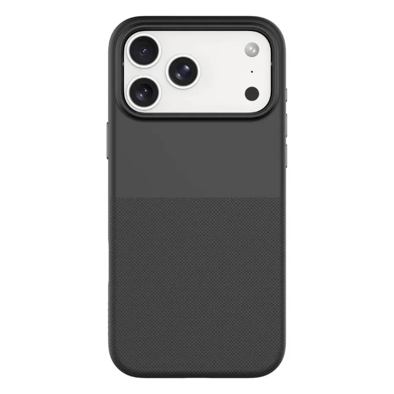 Levelo Milo MagSafe PC Case With Silicone Texture for iPhone 18 Pro Black