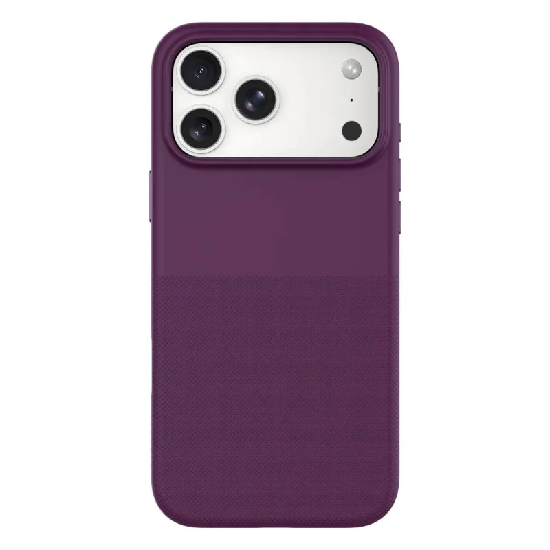 Levelo Milo MagSafe PC Case With Silicone Texture for iPhone 18 Pro Burgundy
