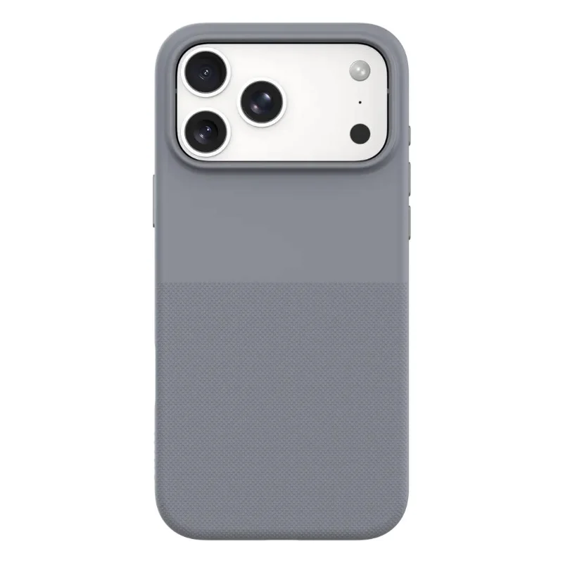 Levelo Milo MagSafe PC Case With Silicone Texture for iPhone 18 Pro Max Gray