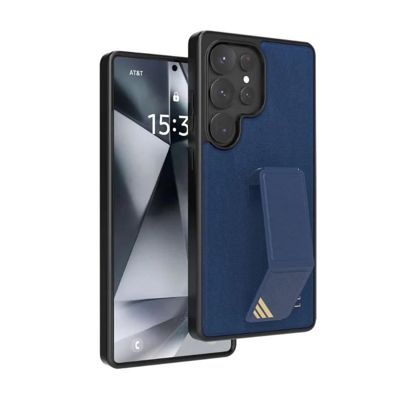 Levelo Morphix Leather Case for Samsung S25 Ultra Blue