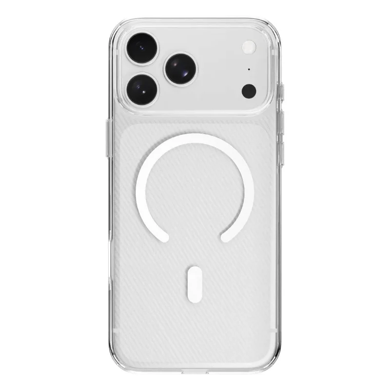 Levelo Otta MagSafe PC+TPU Case With Carbon Texture for iPhone 18 Pro Clear