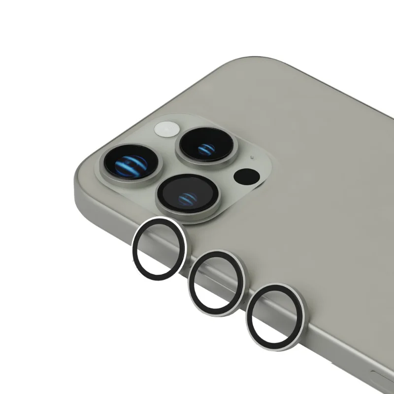 Levelo Trio Lens Protector for iPhone 16 Pro Max Titanium