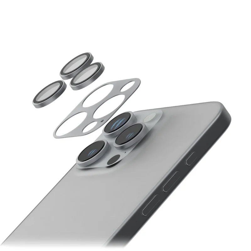 Levelo Trio Pro Camera Lens Protector for iPhone 16 Pro Max White