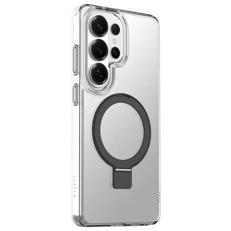 levelo Verona MagSafe Kickstand Hybrid Case for Samsung S26 Ultra Clear