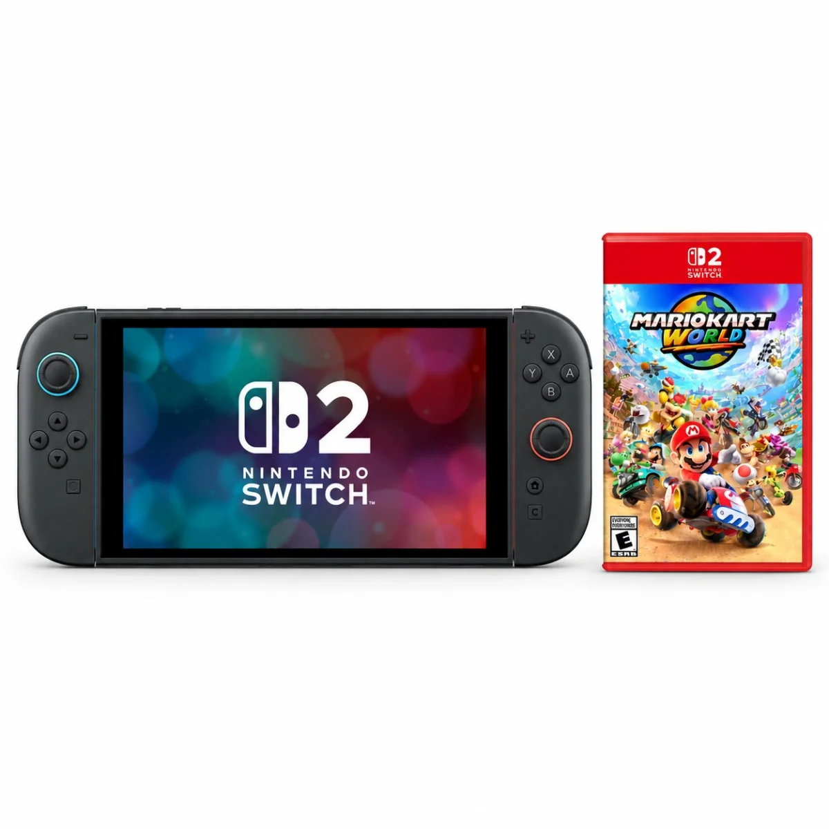 Nintendo Switch 2 Handheld Console Mario Kart World Bundle 256GB Black