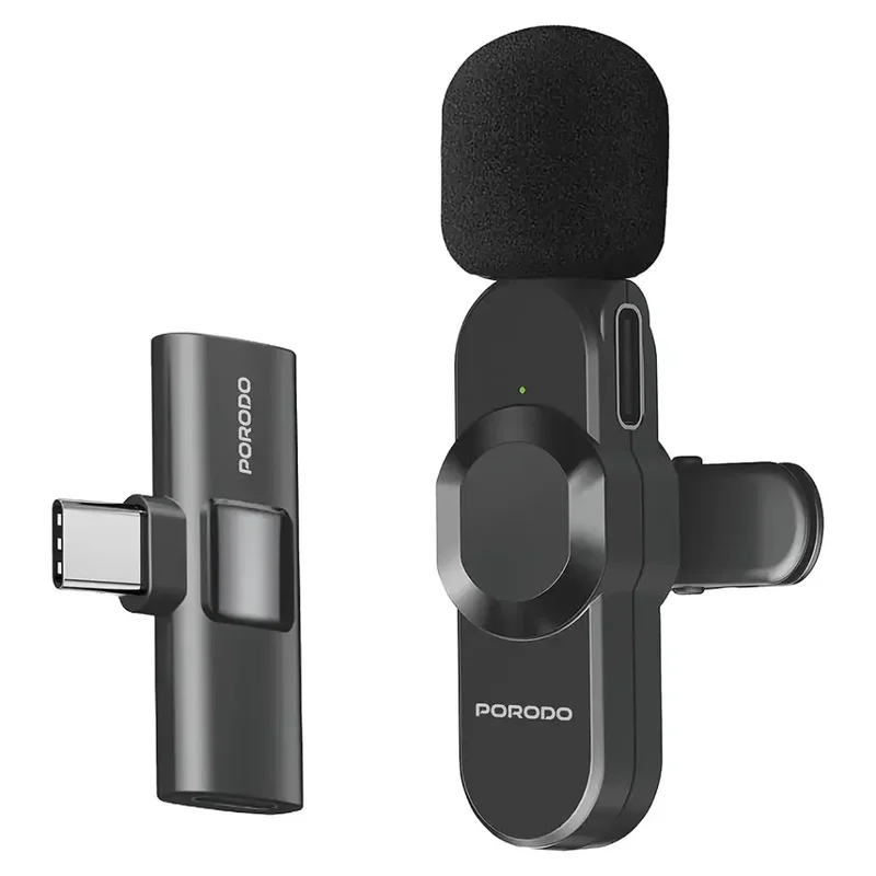 Porodo Audix Lavalier Microphone Black
