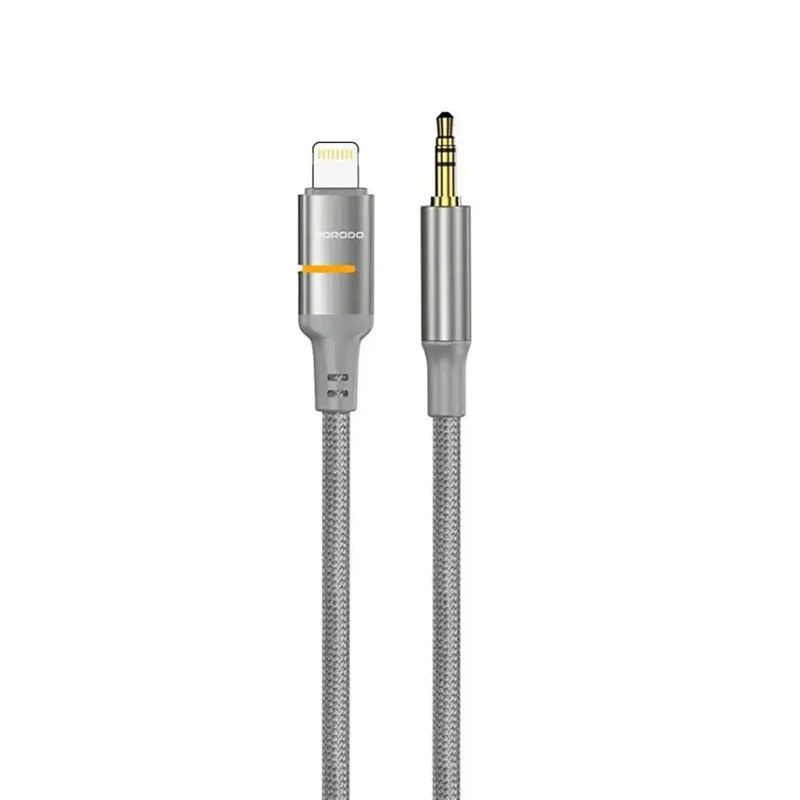 Porodo AUX to Lightning LED Light Cable Gray
