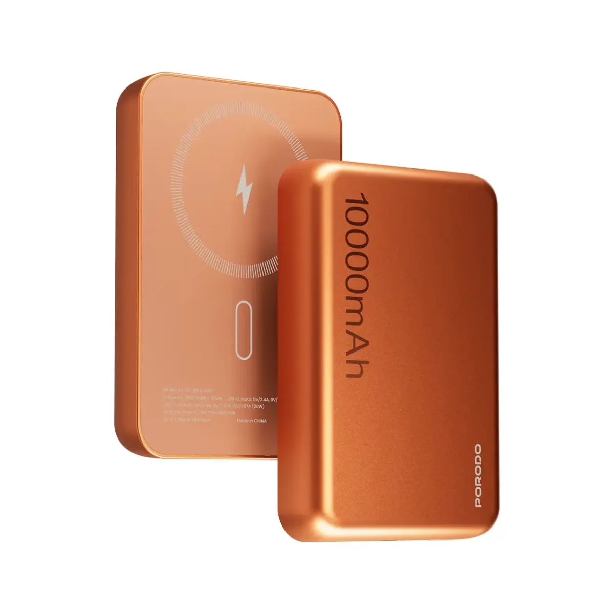 Porodo Oranzo 10000mAh MagSafe Powerbank Orange