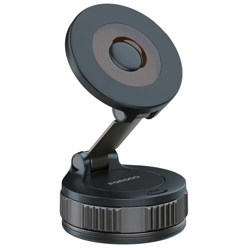Porodo Rotarex MagSafe Car Mount with Powerful Suction Base Black