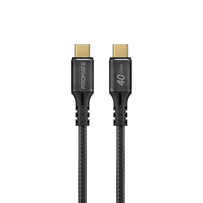 Promate PowerBolt240-1M 240W Super Speed Fast Charging USB-C to USB-C Cable Black