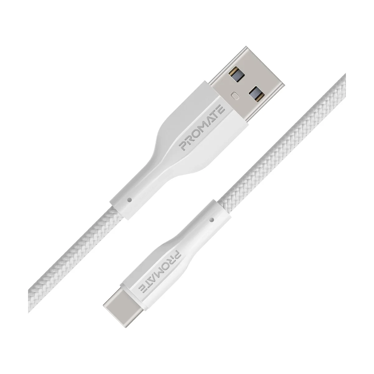 Promate XCord-AC200 Super Flexible Data and Charge USB-C to USB-C Cable White