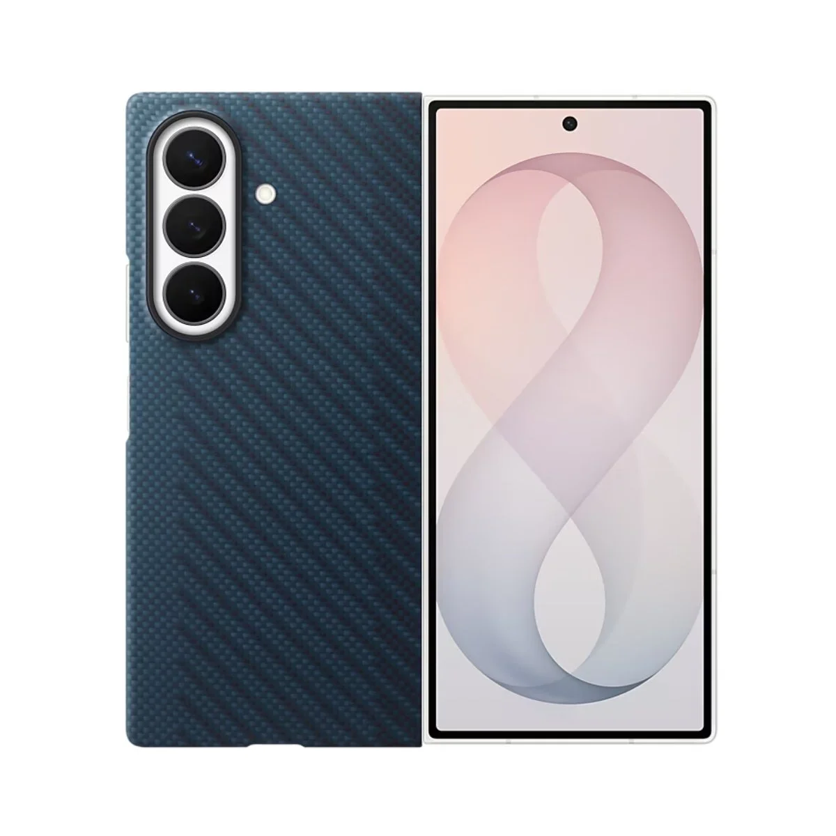 Samsung Galaxy Z Fold 8 Ultra Carbon Magnet Case Blue