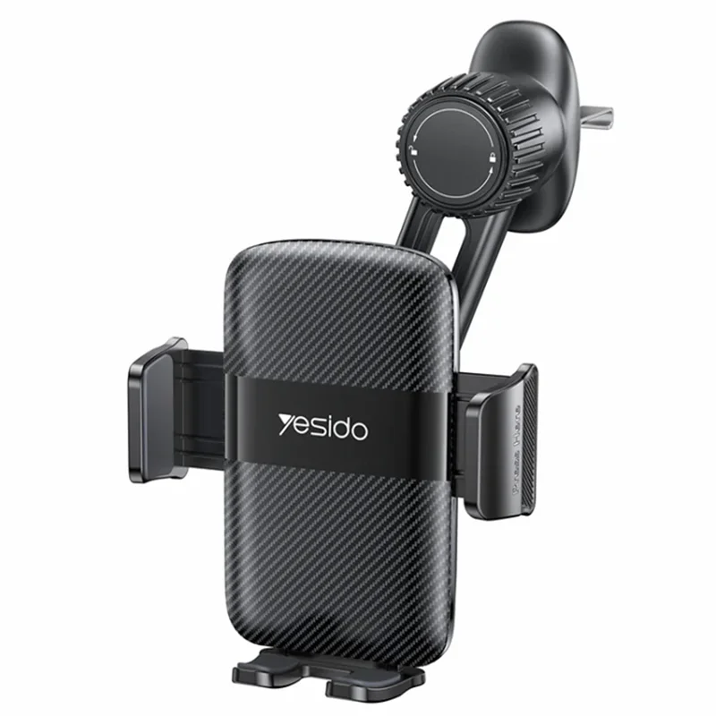 Yesido C242 Adjustable Car Air Vent Mechanical Phone Clip Holder Black