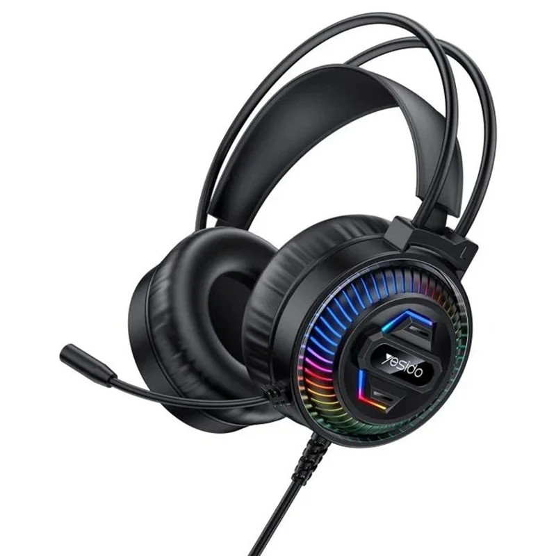Yesido EK06 Wired RGB Gaming Over-Ear Headphones Black