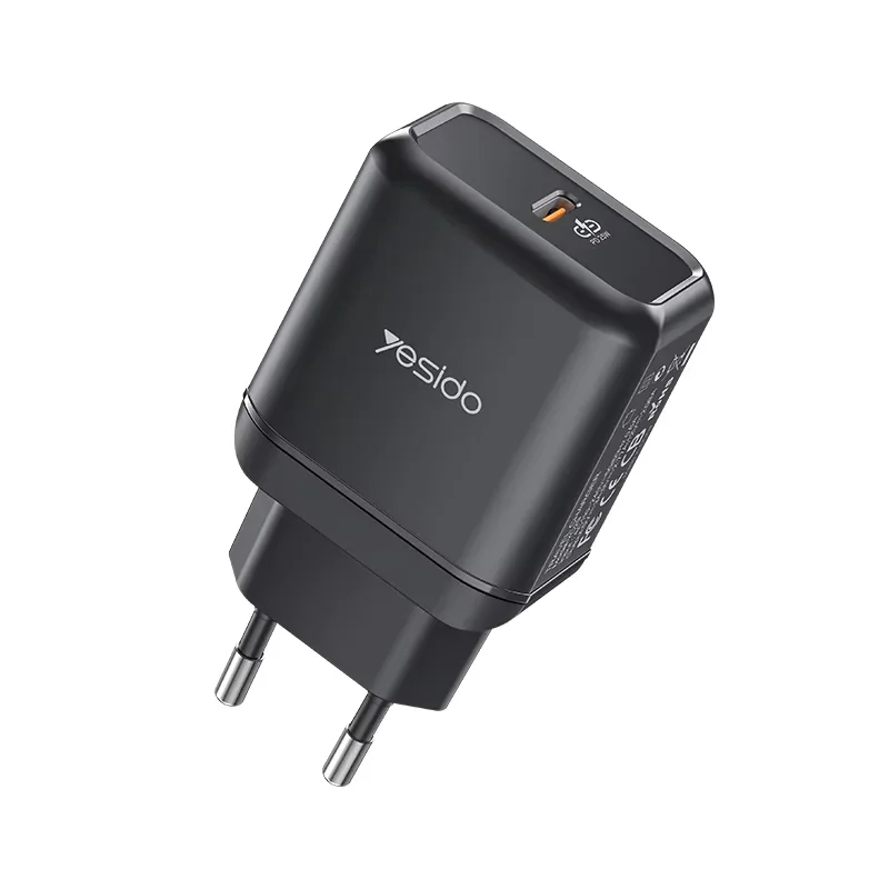 Yesido YC29 25W PD USB Type-C Charging Port Fast Charger EU Plug Black