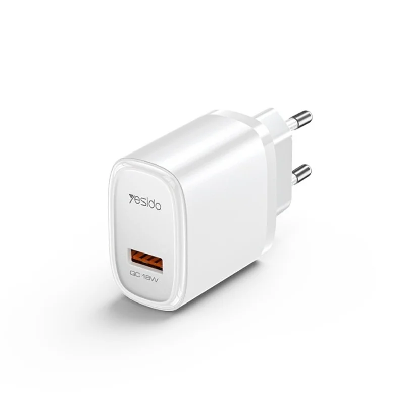 Yesido YC66 18W USB-A Fast Charger Wall Charger EU Plug White