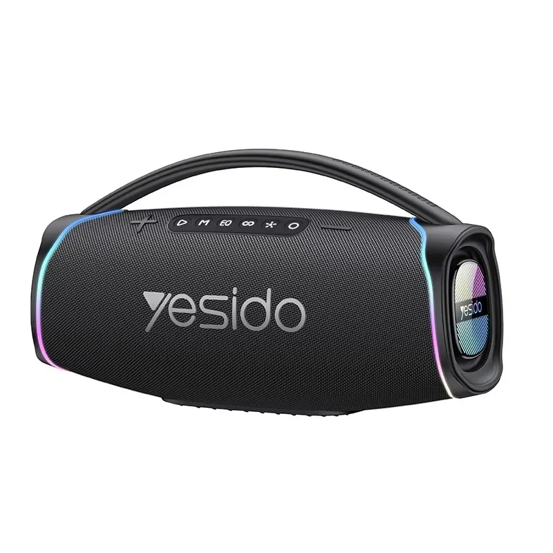 Yesido YSW46 220W Portable Bluetooth 5.3 Speaker with RGB Lights and Wireless Microphone Black